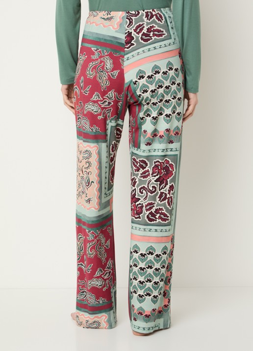 Mey Pyjamabroek met print - achterkant 3 zeegroen