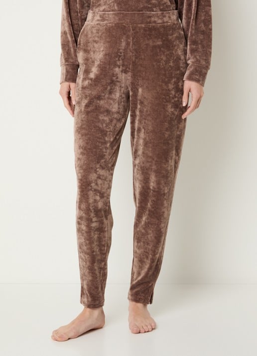 Mey Pyjamabroek van fluweel met steekzakken