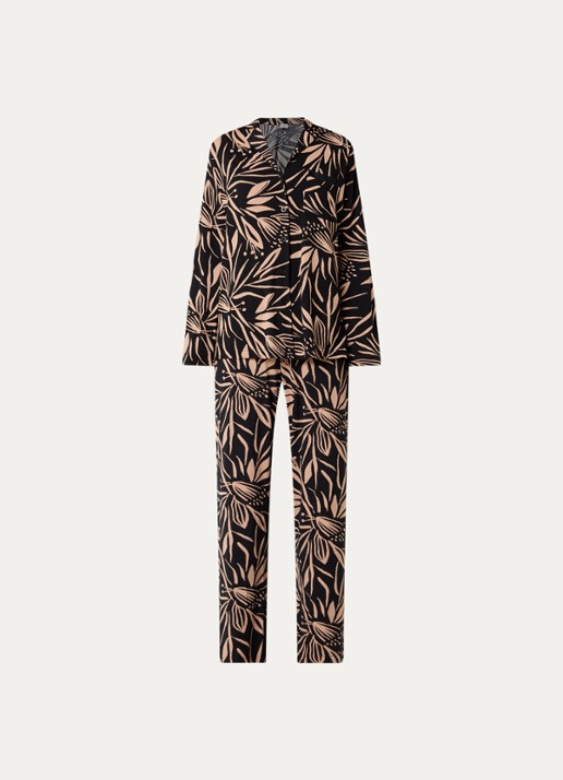 Mey Pyjamaset met print - voorkant 3 zwart