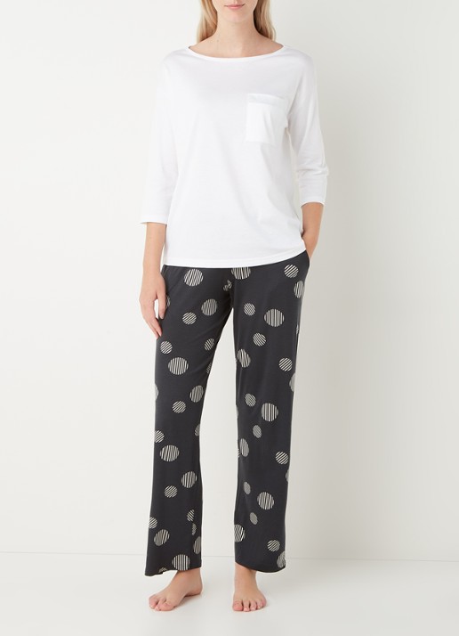 Mey Sleepsation pyjamatop met driekwart mouw - voorkant 3 wit