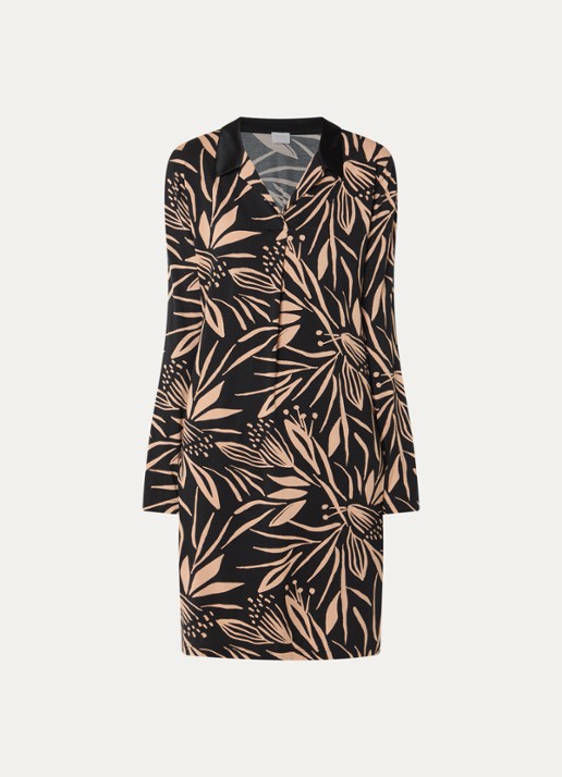 Mey Slipdress met print - voorkant 3 zwart