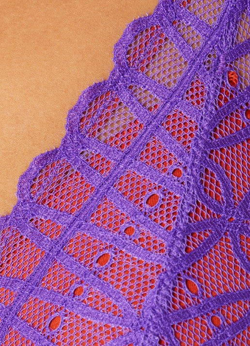 Mey Voorgevormde plunge bh met overlay van mesh - detail 5 paars