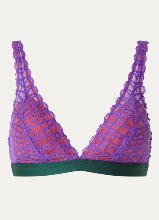 Mey Voorgevormde plunge bh met overlay van mesh