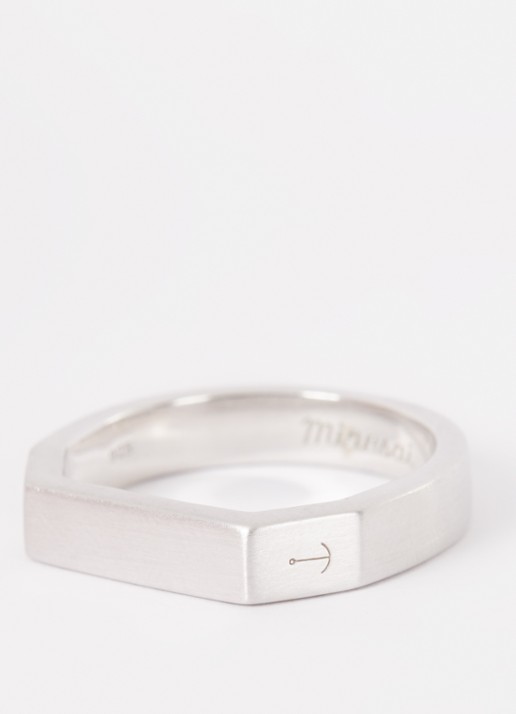 Miansai Hex ring van zilver - detail zilver
