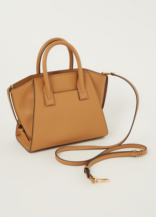 Michael Kors Avril Small handtas van leer  - achterkant 4 cognac