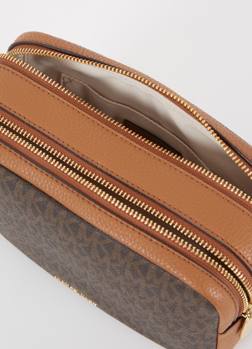 Michael Kors Bryant crossbodytas met afneembare schouderriem - detail roestbruin