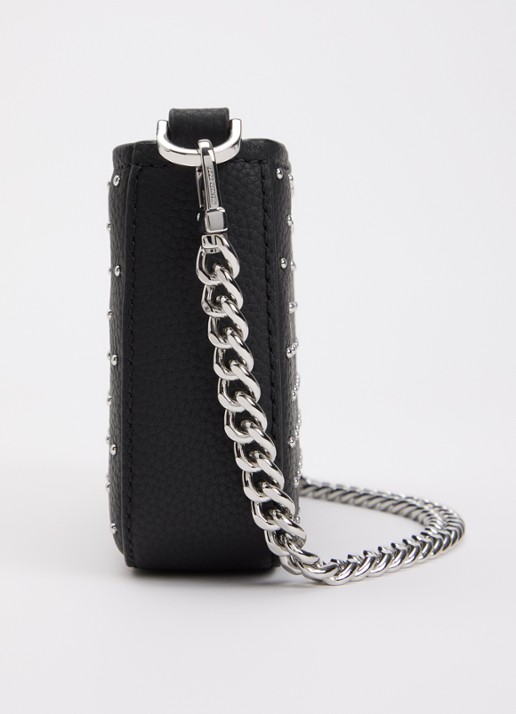 Michael Kors Bryant crossbodytas van leer met afneembare schouderriem  - detail 3 zwart