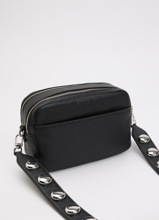 Michael Kors Bryant crossbodytas van leer met studs - achterkant 6 zwart
