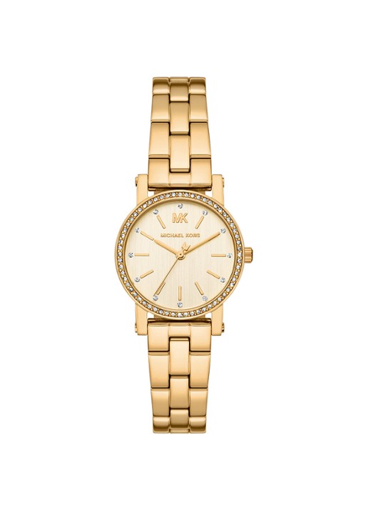 Michael Kors Corey horloge MK7666 - voorkant 4 goud