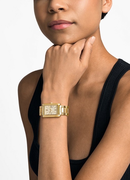 Michael Kors Essex Horloge MK4904 - voorkant 5 goud