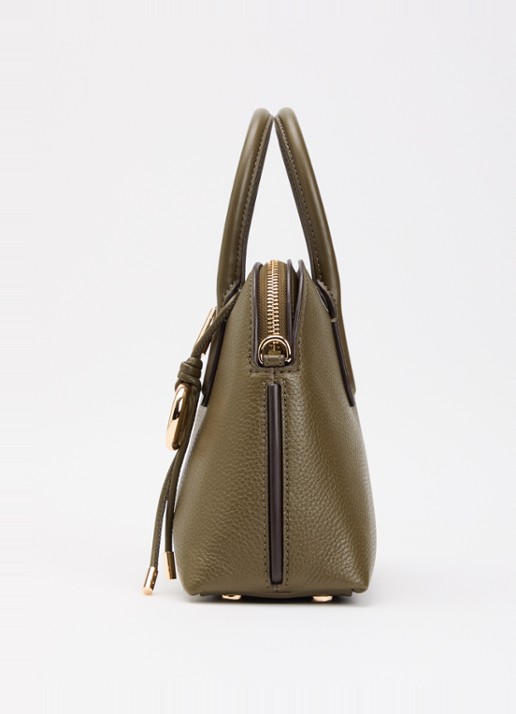 Michael Kors Freddie Dome crossbodytas met tasbedel  - detail 2 olijfgroen