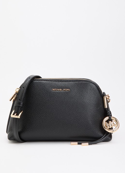 Michael Kors Freddie Small crossbodytas met verstelbare schouderriem - voorkant zwart