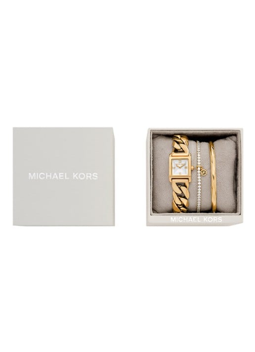 Michael Kors Georgie horloge en armbanden set van 3 MK7655SET - detail 3 goud