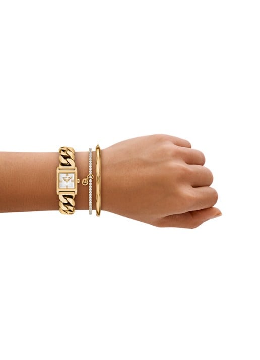 Michael Kors Georgie horloge en armbanden set van 3 MK7655SET - detail 5 goud