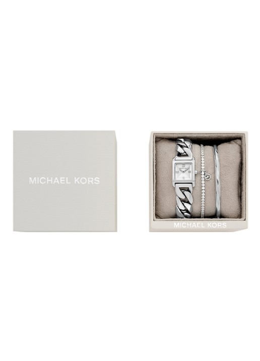Michael Kors Georgie horloge en armbanden set van 3 MK7657SET - detail 3 zilver