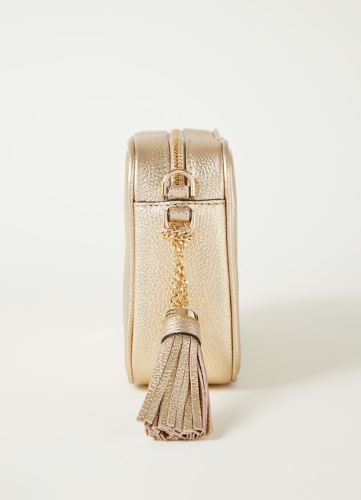 Michael Kors Ginny crossbodytas van leer - detail 3 goud