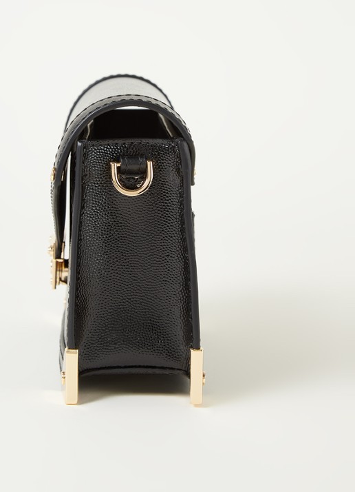 Michael Kors Grace crossbodytas van lakleer - detail 3 zwart