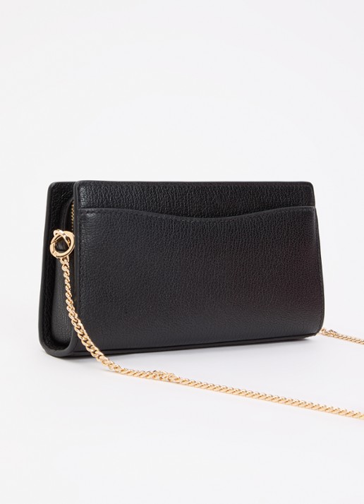 Michael Kors Hamilton clutch met afneembare schouderriem - achterkant 7 zwart
