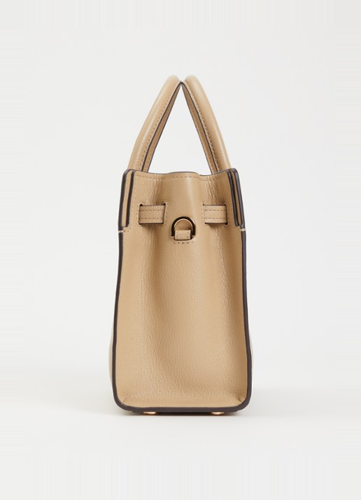 Michael Kors Hamilton handtas van leer met afneembare schouderriem - detail 2 khaki
