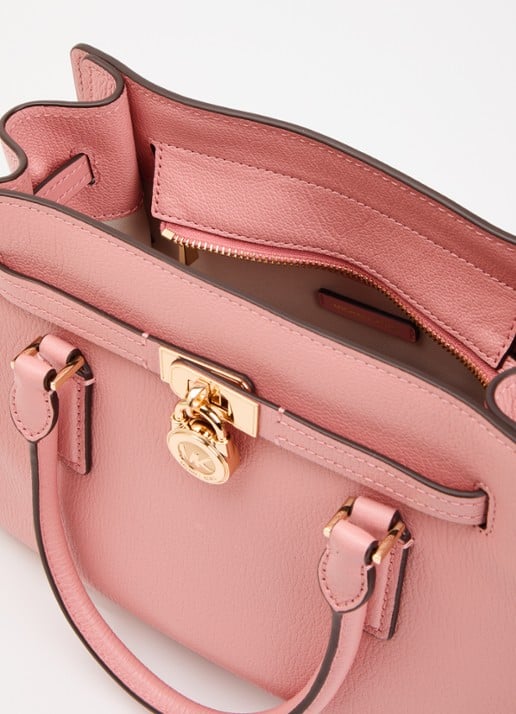 Michael Kors Hamilton Small handtas met afneembare schouderriem - detail 2 lichtroze