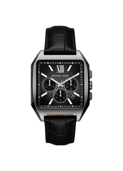 Michael Kors Hayes horloge MK9299 - voorkant 5 antraciet