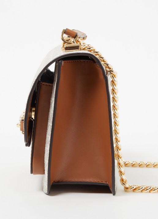 Michael Kors Heather Large schoudertas met logoprint - detail 5 beige
