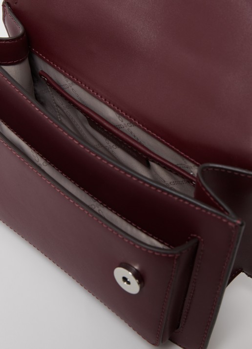 Michael Kors Heather Large schoudertas van leer - detail 5 bordeauxrood