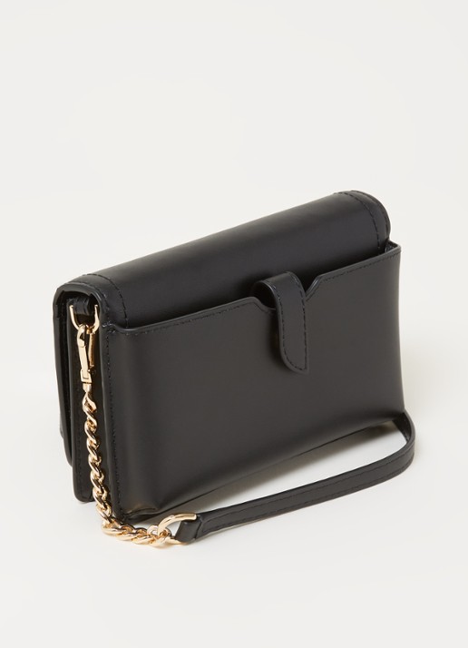Michael Kors Heather Small crossbody portemonnee van leer - achterkant 4 zwart