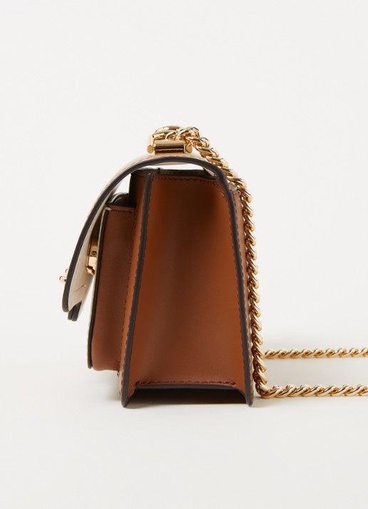 Michael Kors Heather XS schoudertas van leer - detail 3 bruin