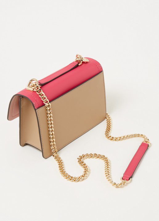 Michael Kors Heather XS schoudertas van leer - achterkant roze