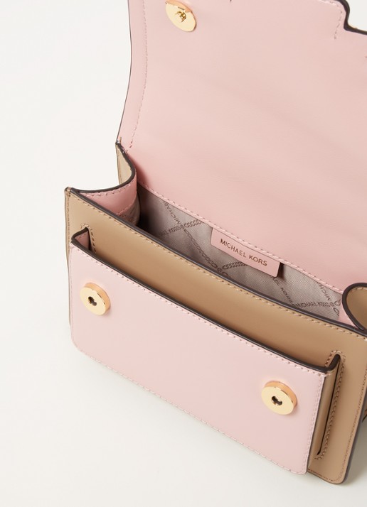 Michael Kors Heather XS schoudertas van leer - detail 2 roze