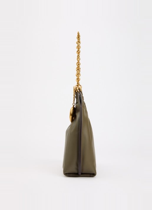 Michael Kors Indie Medium schoudertas met logo - detail 4 mosgroen