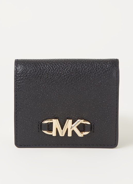 Michael Kors Izzy Small portemonnee van leer met logo - voorkant zwart