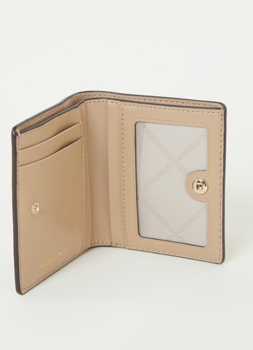 Michael Kors Izzy Small portemonnee van leer met logo - voorkant 2 camel