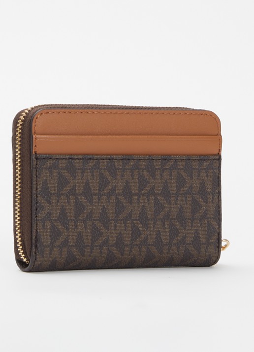Michael Kors Jet Set Small portemonnee met logoprint - achterkant 2 bruin