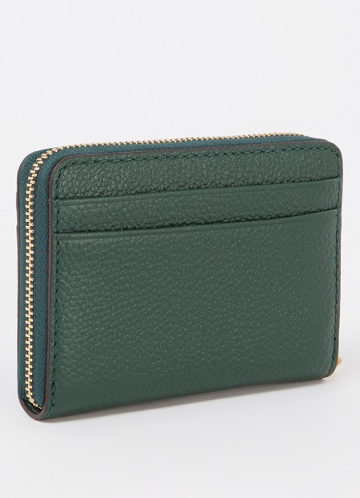 Michael Kors Jet Set Small portemonnee van leer - achterkant 3 donkergroen