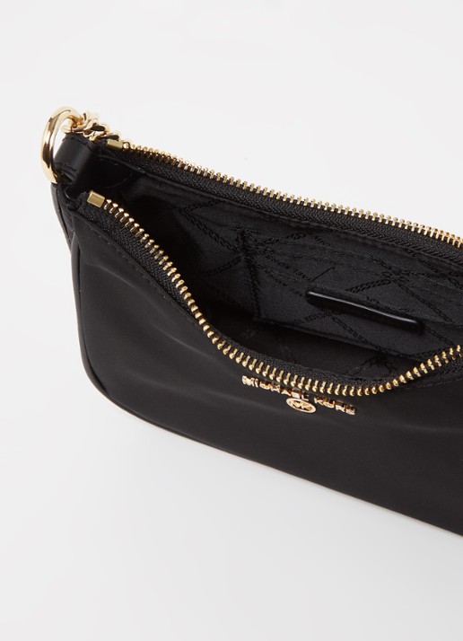 Michael Kors Jet Set Small schoudertas met leren details  - detail zwart