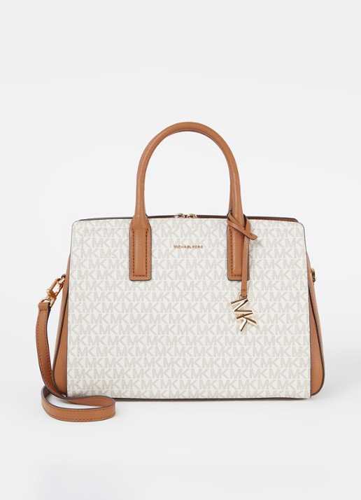Michael Kors Laila handtas met logoprint en leren details