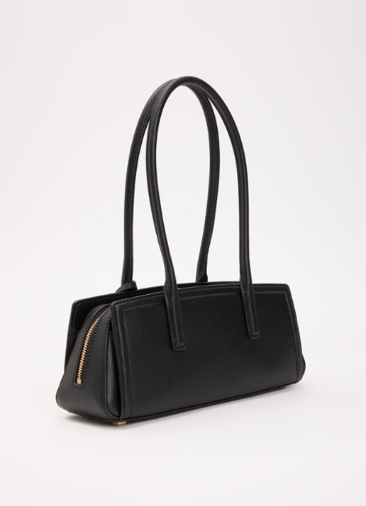 Michael Kors Laila Small handtas van leer met logo - achterkant 5 zwart
