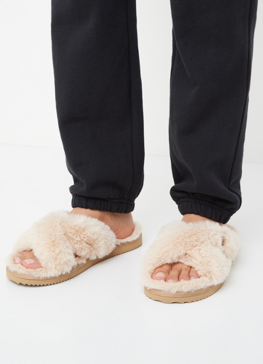 Michael Kors Lala pantoffel - voorkant 4 creme