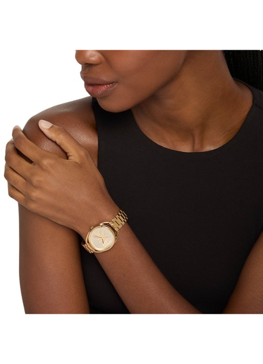Michael Kors Leia horloge MK7677 - detail 3 goud