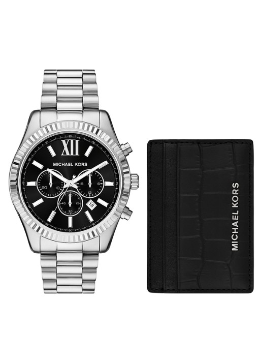 Michael Kors Lexington horloge en pasjeshouder set van 2 MK1091SET