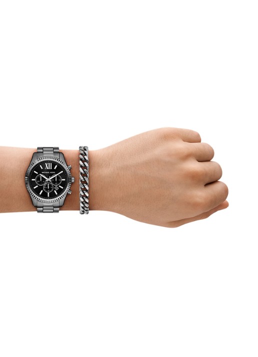 Michael Kors Lexington horloge met armband in set van 2 MK9217SET - detail 6 zilver