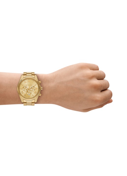 Michael Kors Lexington horloge MK9276 - detail 4 goud