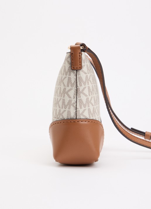 Michael Kors Murphy crossbodytas van leer met logoprint - detail 3 camel