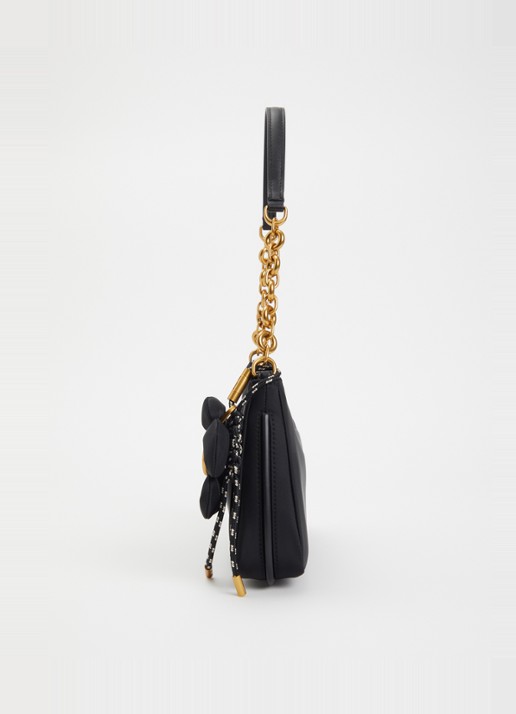 Michael Kors Nolita schoudertas met tasbedel  - detail 2 zwart