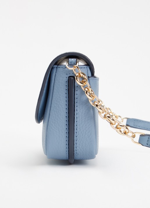 Michael Kors Nolita Small crossbodytas van leer met verstelbare schouderriem - detail 4 staalblauw