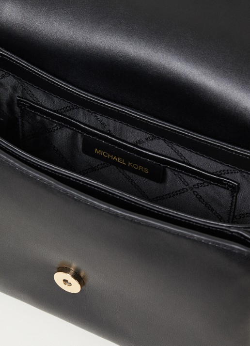 Michael Kors Parker crossbodytas van leer met suède details - detail 5 zwart