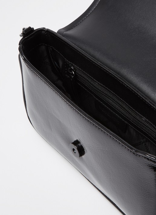 Michael Kors Parker Medium schoudertas van lakleer - detail zwart
