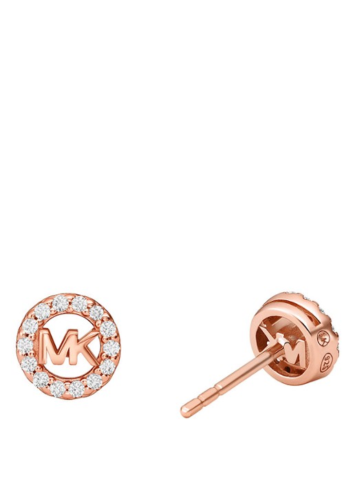 Michael Kors Premium oorknopjes verguld MKC1727CZ791 - detail roségoud